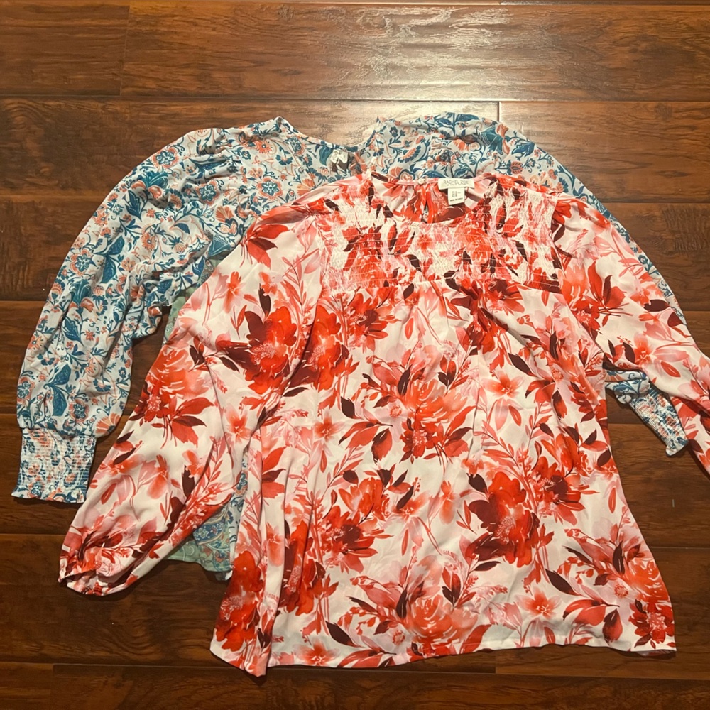 Two Flowy Floral Blouses